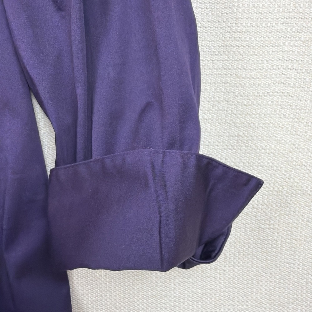 Lane Bryant Button Up Collared Shirt Blouse Size 20 Purple NWT Office Career New - Picture 15 of 15